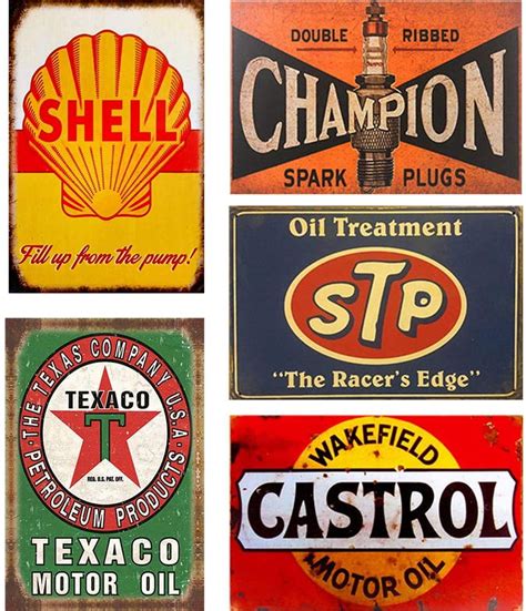 Flowerbeads Retro Tin Signs Vintage Signs Auto Motorcycle Gasoline