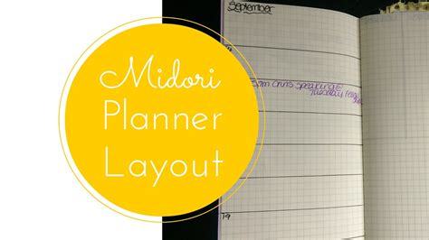 Planner Layout Midori Traveler S Notebook Youtube