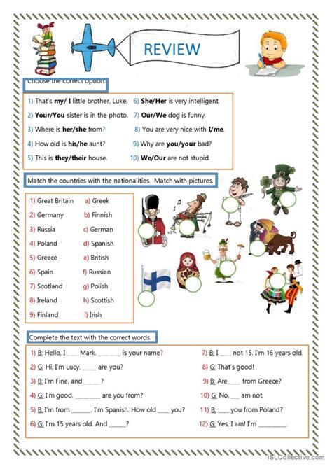 Review Verb To Be Nationalities English Esl Worksheets Pdf And Doc