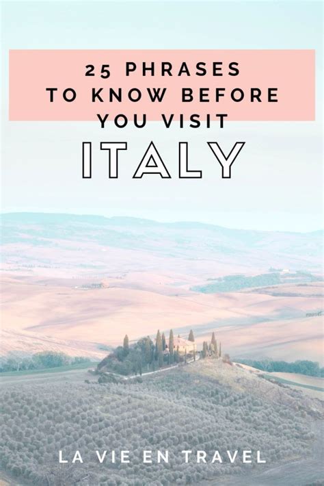 25 Basic Italian Phrases You Must Know Before You Visit La Vie En