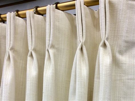Custom Pleated Lined Drapes In White Cotton Duck 2 Panels Richtex