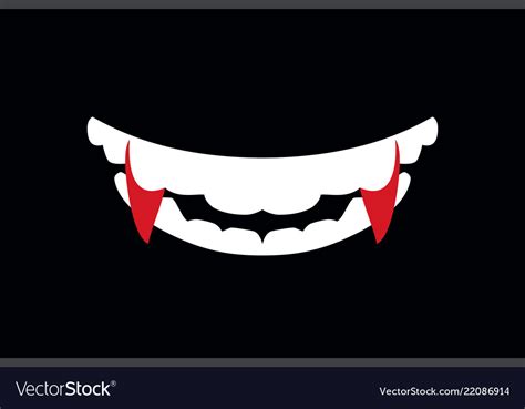 Vampire Mouth With Fangs Of Halloween Royalty Free Vector