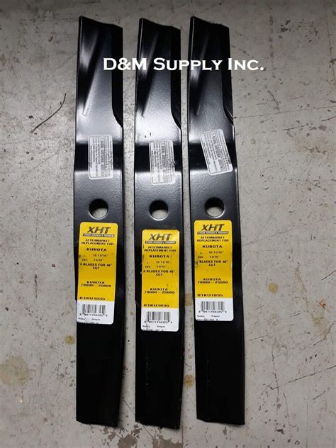 3 Xht Lawn Mower Blades To Fit Kubota 70000 25009 Rc48 G20 Rc48 G20s 11