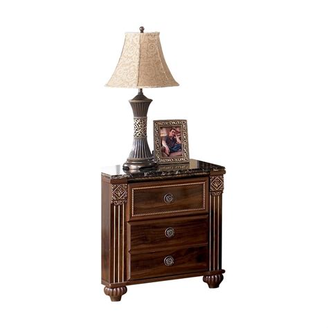 Signature Design By Ashley Gabriela Dark Reddish Brown Nightstand At