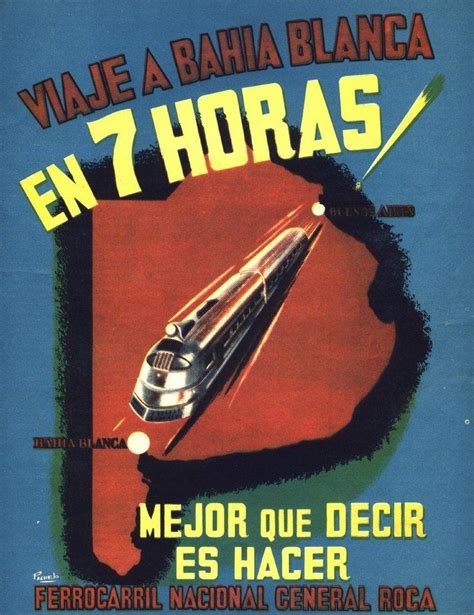 Publicidad Institucional Del Ferrocarril Nacional General Roca 1950