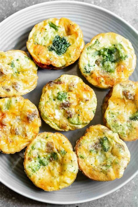 5 ingredient sausage and broccoli frittata muffins cooking for keeps