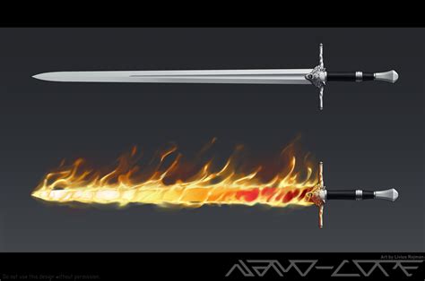 Artstation Fire Wolf Sword