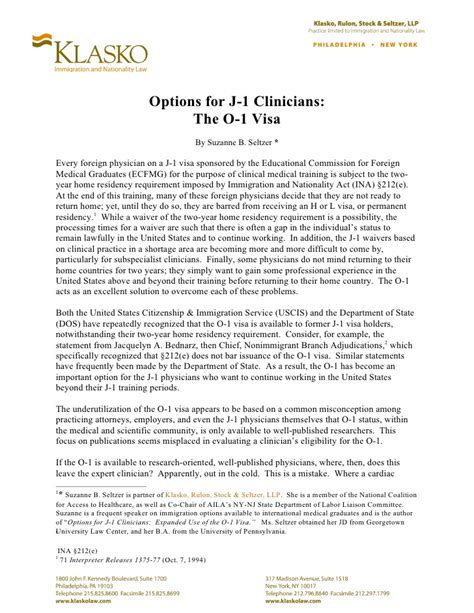 Download these letters of recommendation for graduate school. Options for J-1 Clinicians: The O-1 Visa