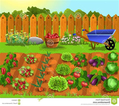 Garden vector image on cartoon garden garden illustration. Garden cartoon images