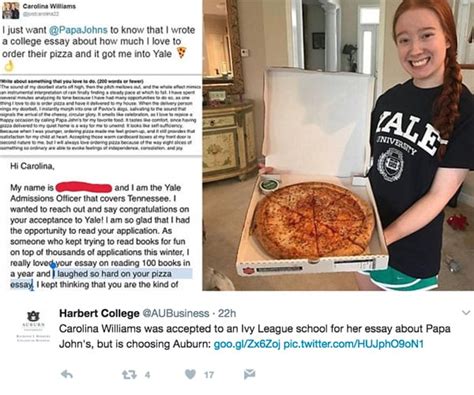 Papa John S Pizza Essay Gets Girl Into Yale