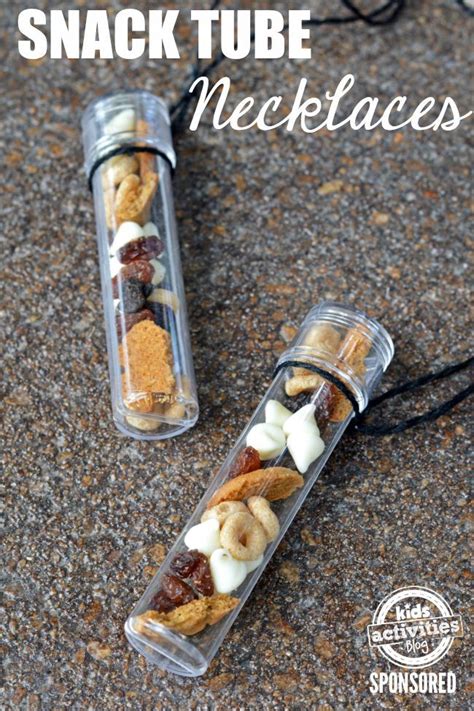 Snack Tube Necklaces Kids Activities Blog