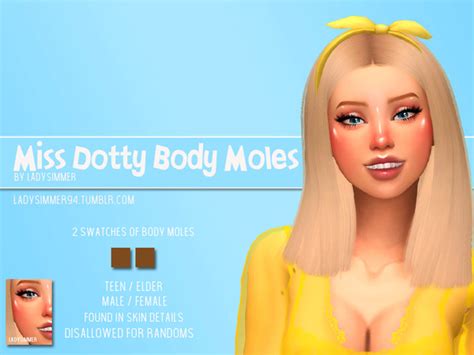The Sims Resource Miss Dotty Body Moles