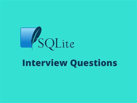 13 Best SQLite interview questions 2018 - Online Interview | Interview questions, Interview 