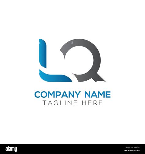 Carta Inicial De Lq Diseño De Logotipos De Empresas Plantilla Vectorial