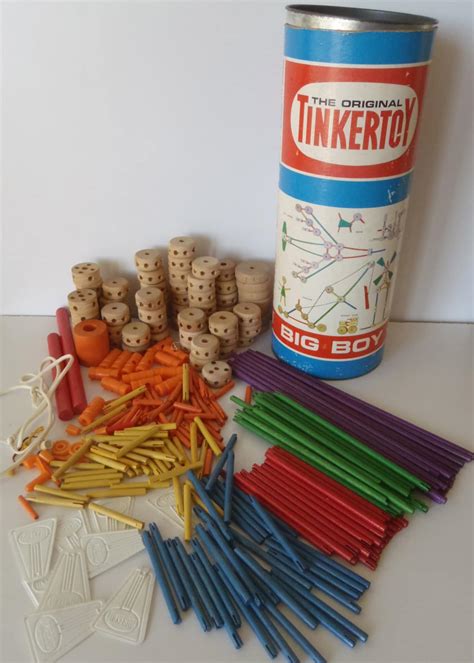 Tinker Toys Vintage 70s Big Boy Canister Vintage Toys Etsy