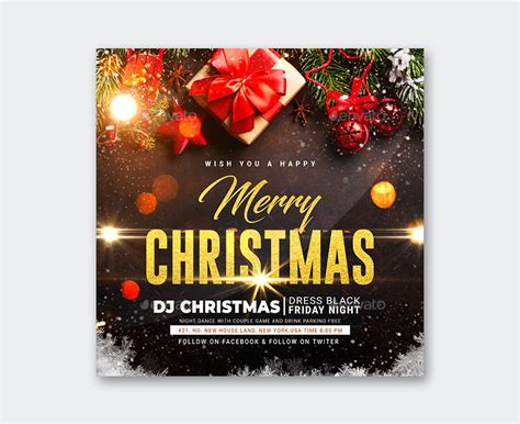 Merry Christmas Flyer Template Psd Design