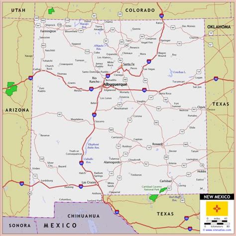 Atlas Map Of New Mexico New Mexico Highway And Road Map