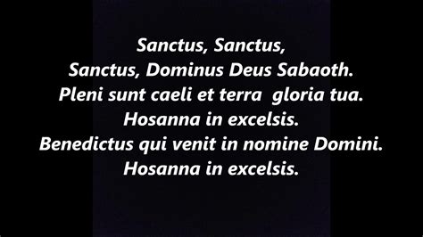 Sanctus Latin Gregorian Chant Mass Ordinary Lyrics Words Text Sing