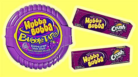 Hubba Bubba Grape Gum Bubble Tape And Grape Crush Junk Food Unboxing