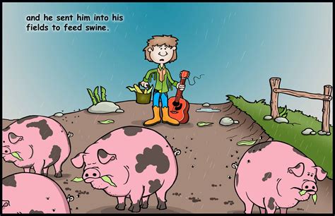 Prodigal Son Feeding The Pigs Bible Parables Bible Word Of God