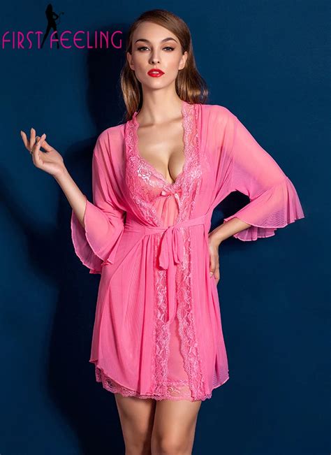 Buy Temptation Ladies Sexy Sheer Lace Edge Mesh Nightgowns Spaghetti Strap
