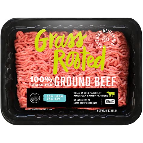 85 Lean Grass Fed Ground Beef Strauss Brands