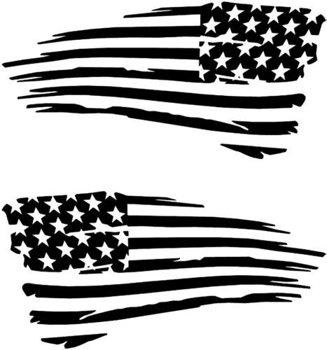 Distressed American Flag Premium Vinyl Decal 2x 7 Ebay
