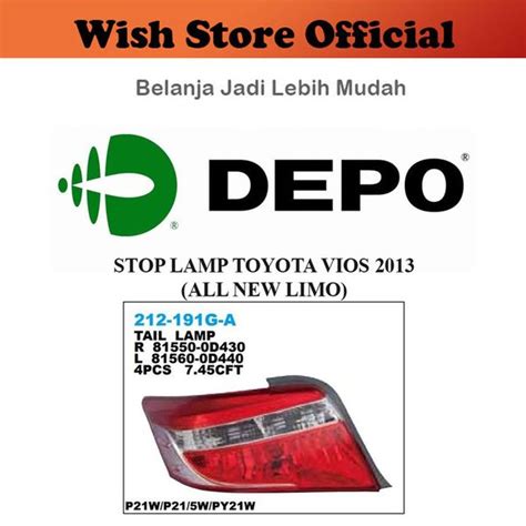 Jual PCS Lampu Stop Lamp Rem Stoplamp Sein Belakang TOYOTA VIOS 2013