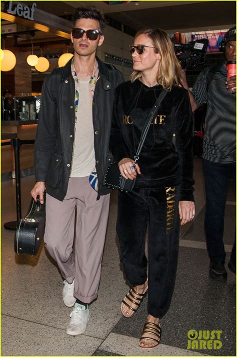 Brie Larson And Fiancé Alex Greenwald Couple Up At Lax Photo 3922142 Brie Larson Photos Just