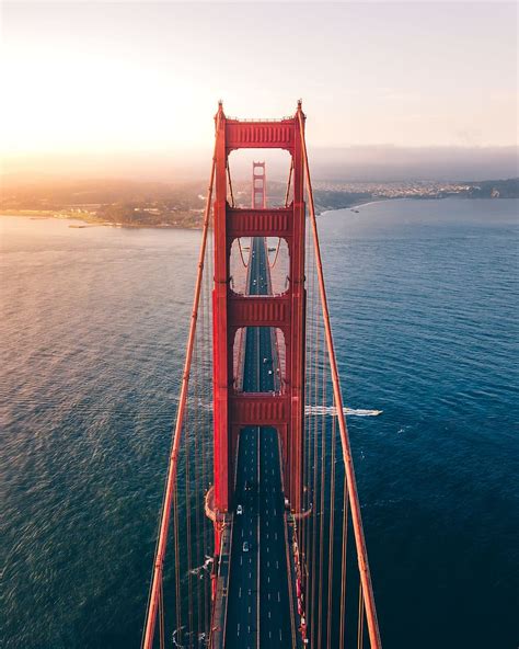 Hd Wallpaper Golden Gate Bridge During Daytime Sunset San Francisco