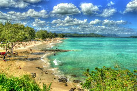 Oahu Hawaii Kailua Beach Park 777 Landscape Seascape Art Photograph By