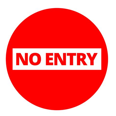 No Entry Png Transparent Image Png Mart