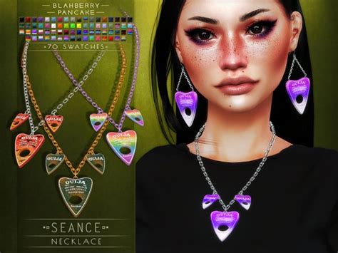 Blahberry Pancake Seance Necklace F The Sims 4 Necklace Sims 4