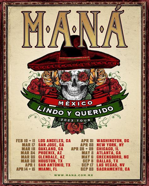 ManÁ Anuncia Su Gira Por Estados Unidos México Lindo Y Querido Us Tour 2023 Wow La Revista