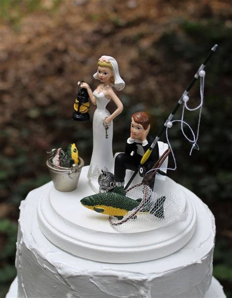 Fishing Wedding Cake Toppers Funny Wedding Cake Toppers Bride And