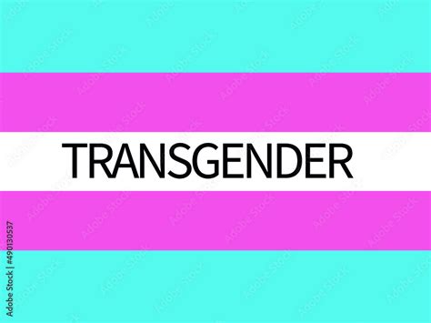 The Word Transgender Vector Banner Transgender Pride Flag Lgbtq