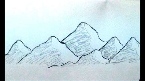 How To Sketch Mountain Range Very Easy And Quick Tutorial For