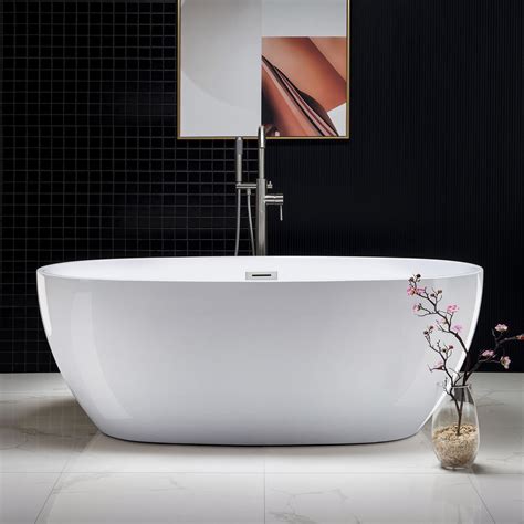 Woodbridge 67 Acrylic Freestanding Bathtub Contemporary Soaking Tub