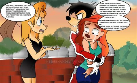 Max Defends Roxanne By Sereenag Furry Comic Goofy Movie Max And Roxanne