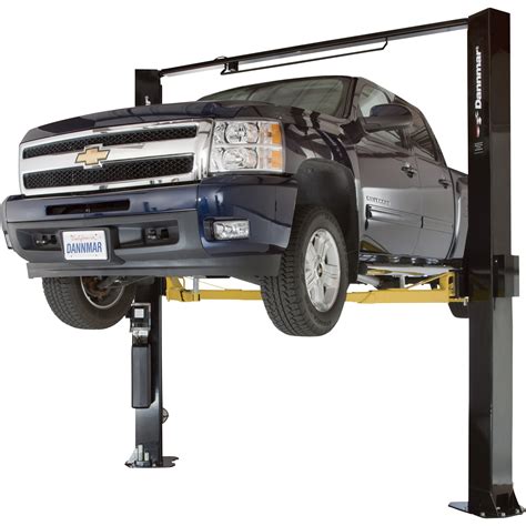 Useful double hoist auto maintenance auto lift. FREE SHIPPING — Dannmar 2-Post Asymmetric Wide Truck and Car Lift — 10,000Lb. Capacity, Model ...