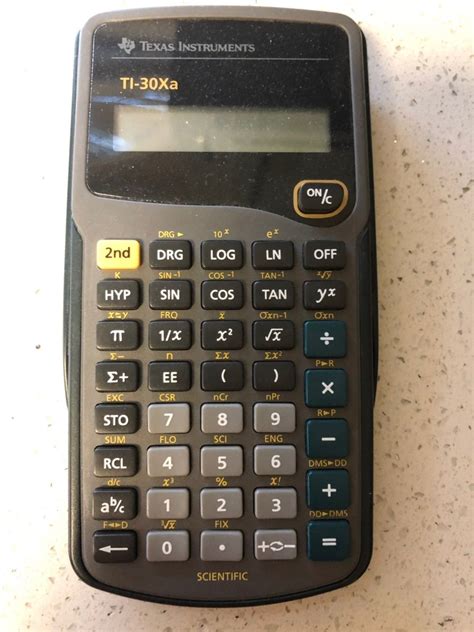 * sin * cos * tan * csc * sec * cot. Texas Instruments TI-30 Xa calculator, very good condition ...