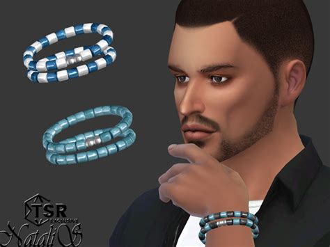 The Sims Resource Enamel Cylinder Beads Double Bracelet