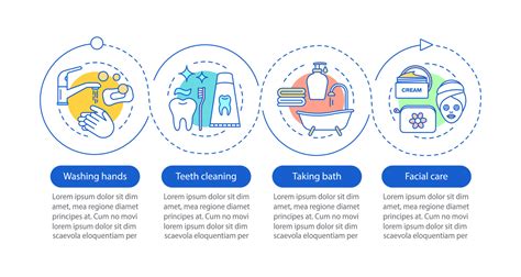 Persoonlijke Hygiëne Vector Infographic Sjabloon Handen Wassen Tanden