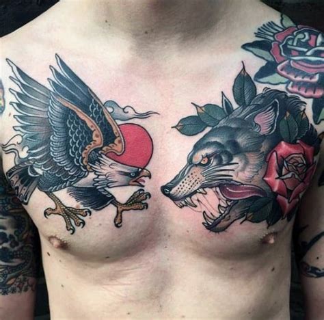 It's known that a wolf can be a loner, which opposes itself to the whole world. 40 Neo Traditional Wolf Tattoo Ideas For Men - Wild Designs