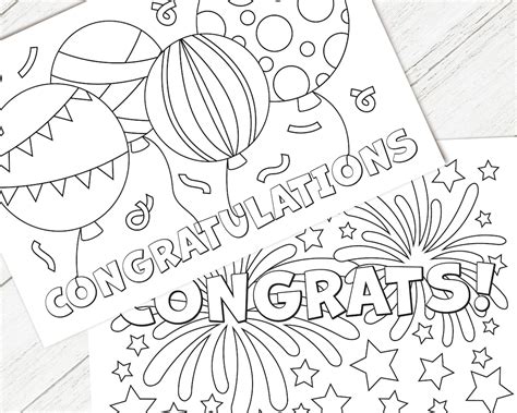 Congrats Coloring Coloring Pages