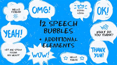 12 Funny Speech Bubbles Motion Graphics Templates Motion Array