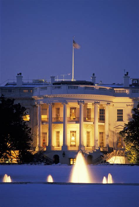 The White House South Portico At Dusk Photograph By Richard Nowitz