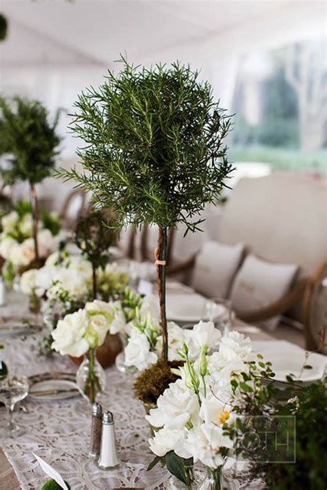 Be All Natural With Topiary Centerpieces B Lovely Events