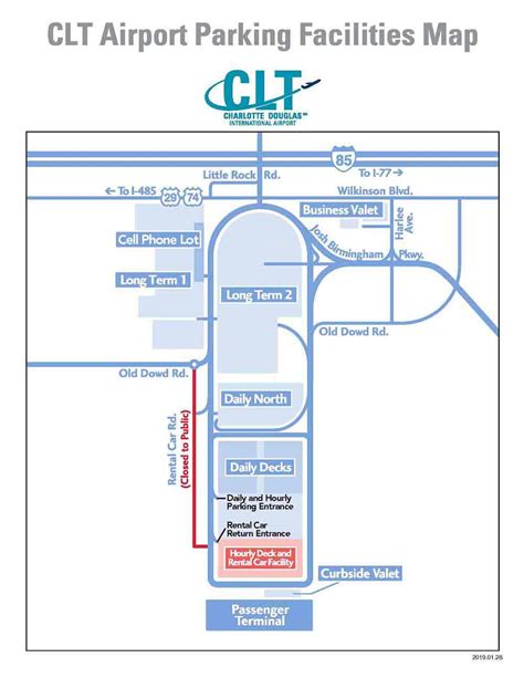 Charlotte Douglas Airport Parking Map Cape May County Map