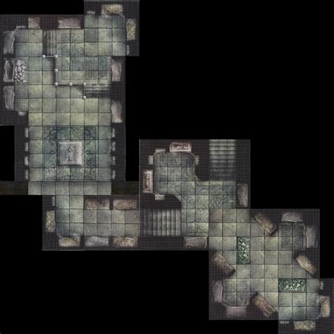 Tombcrypt Battle Map Adventure Map Tabletop Rpg Maps Pathfinder Maps